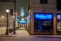"Snowy on Blueberry Hill" in the Delmar Loop, St. Louis, Mo.