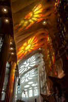Stained glass reflections, Sagrada Familia, Barcelona